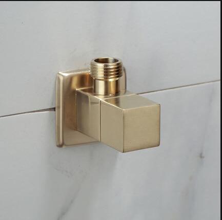 Tuqiu Durcheinander Winkel Ventil Wasser Regelventil Gebürstet Gold Ecke Ventil Schlecht Wasserhahn Wasser Ventil 1/2*1/2 Durcheinander Schwarz winkel ventile: 1Stck gebürstet Gold