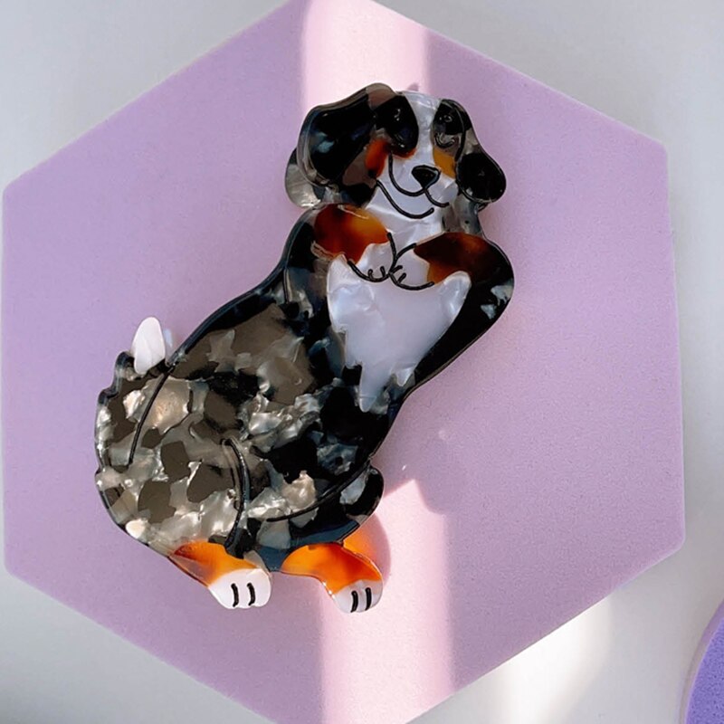 Nowy francuski Cute Animal Dog Cat octan klips do włosów Shark Claw szpilka Fashion Party akcesoria na głowę dla kobiet dziewczyn HANGZHI 2021