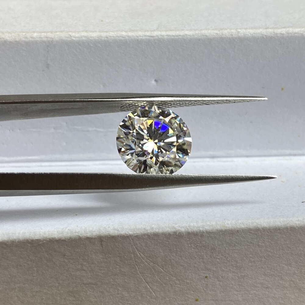 Lab Creat Diamant Losse Moissanite 2 Stuks 0.5 Karaat 5 Mm Ef Kleur Uitstekende Cut Duidelijkheid VVS1 Moissanite Oorbel Ring