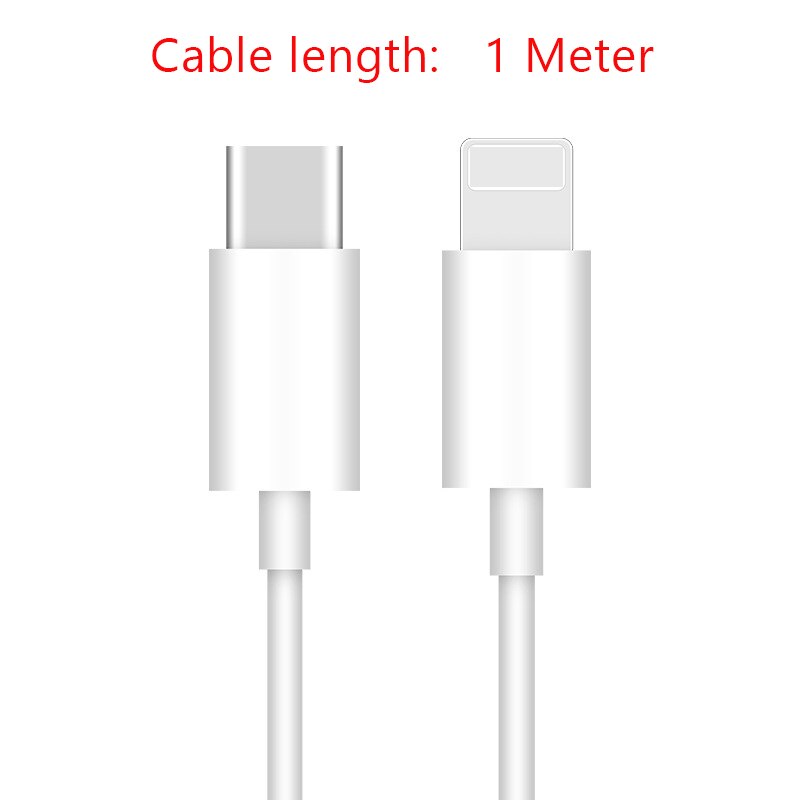 36W PD szybkie ładowanie typu c USB-C do kabla Lightning dla iPhone 8 X XS XR 11 Pro Max 8plus 11 Pro kabel danych ładowania dla mac: 1 meter