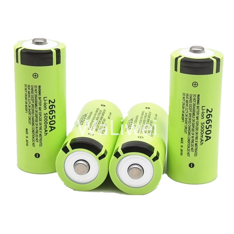 26650 Original 3.7 v 5000 mah Lithium Rechargeable Battery 26650 with Pointed(No PCB) For flashlight batteries