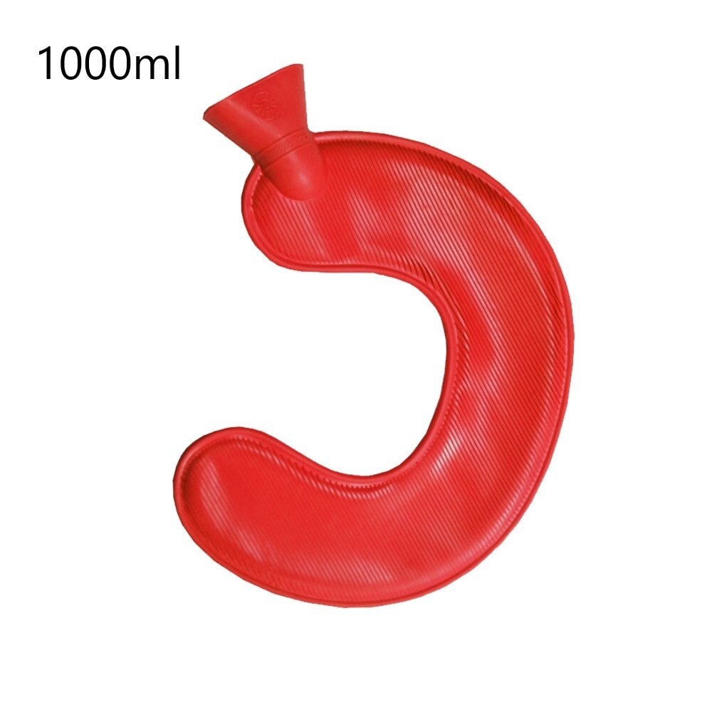 1000ml U-Shaped Rubber Water Bottle Bag Keep Hand Belly Warm Warmer Water Injection Warm Water Bag^^: 2