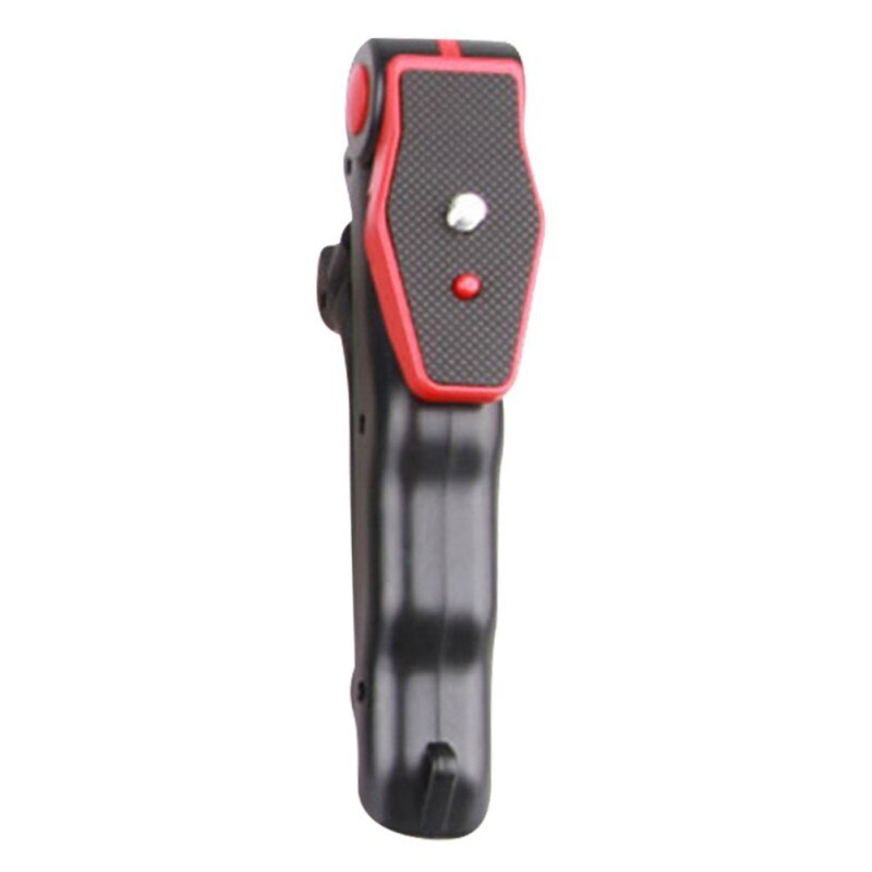 Ergonomische Selfie Stick Swivel Smartphone Handheld Grip Stabilizer Statief Handvat Steadycam Kits met Bluetooth Sluiter Afstandsbediening: Rood