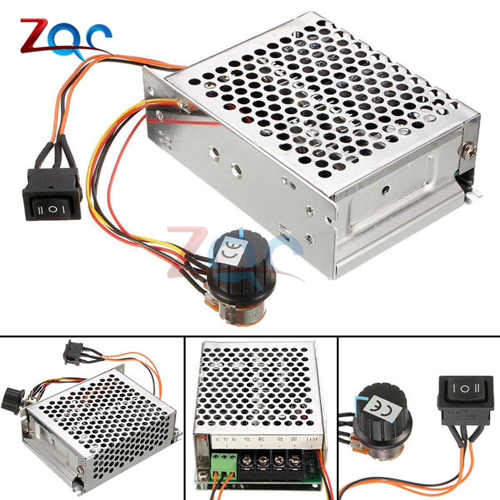 DC 10-50V 40A controlador de velocidad del Motor controlador de Motor PWM 12 V/24 V/36 V/48 V invertida interruptor CW CCW Reversible controlador de impulsos 10 V-50 V