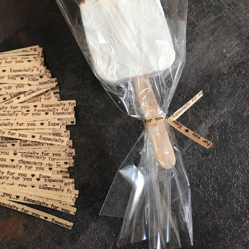 Lot de 500 cravates d'emballage scellées en sachet de bonbons, biscuits, pour emballage de , à faire soi-même, pour fête de mariage, boulangerie, spécialement torsadées, décoration de maison