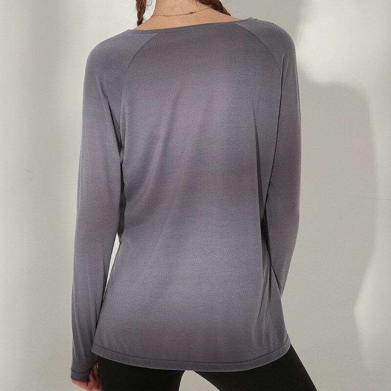 La MaxPa Women's Long Sleeve Workout Shirt - Quick Dry Yoga Top - Breathable Athletic T-Shirt: Blue / L