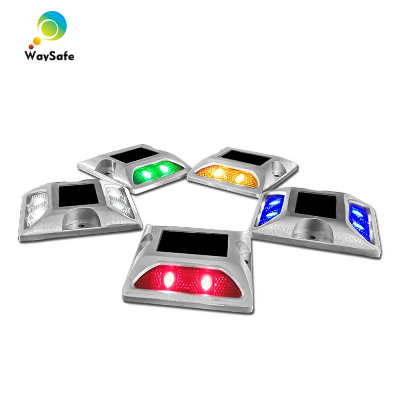 Steady mode groene LED licht aluminium materiaal zonne-energie weg stud reflector op verkoop