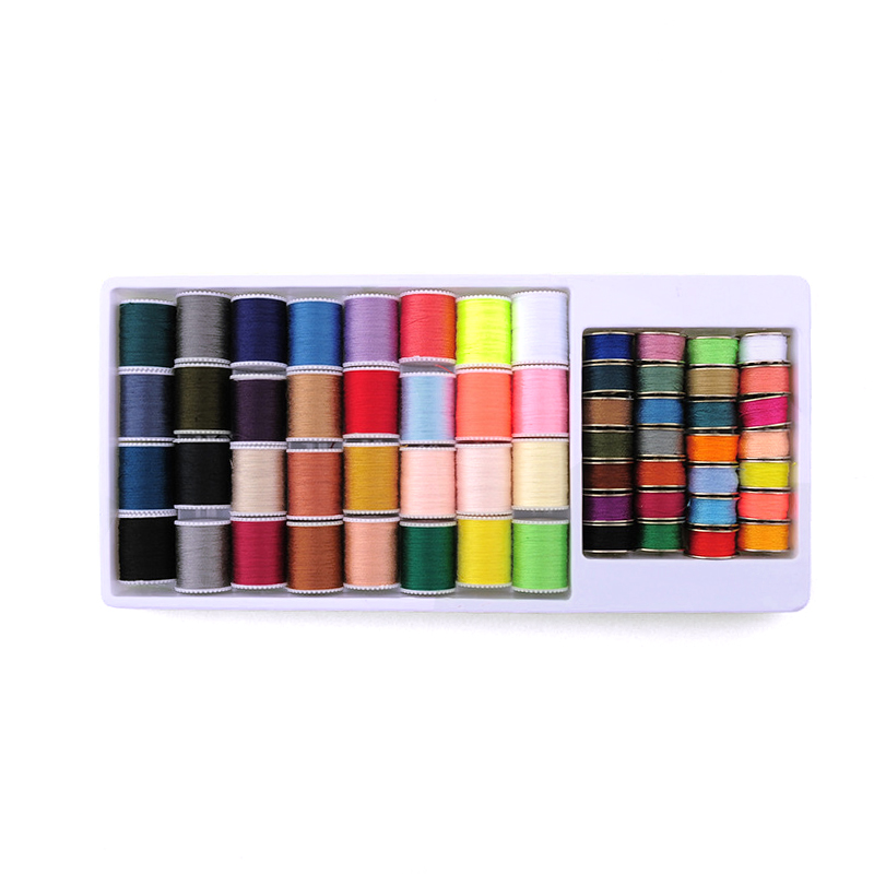 60/42/24 Colors 100% Polyester Yarn Sewing Thread Roll Machine Hand Embroidery 1000 Yard Each Spool Durable For Home Sewing Kit