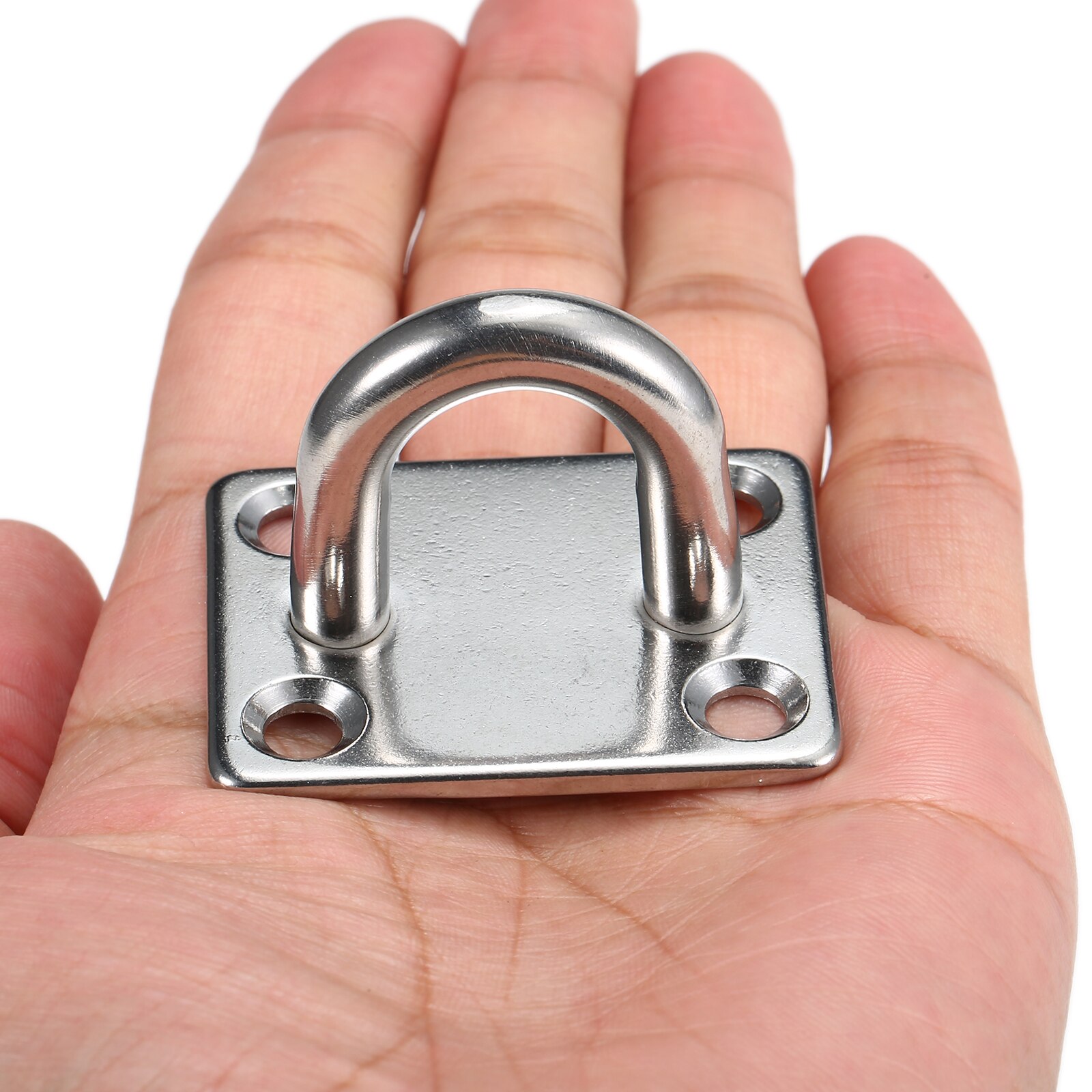 4PCS Mount Hook Pad Eye Plates Marine Hardware Multifunctional Wall Mount Hook Loops for Exercise Resistance Bands Swinging