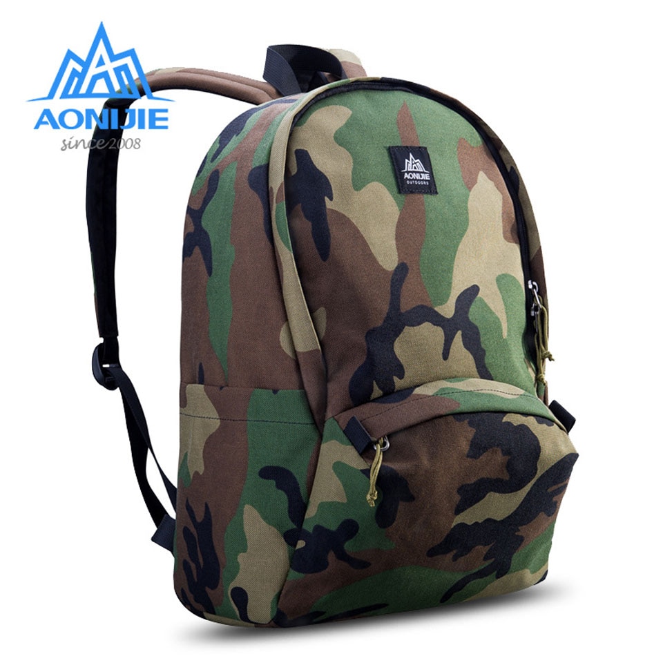Aonijie outdoor camouflage rugzak 14in laptop waterdichte tas reis computer camouflage rugzak schooltas klimmen  h934