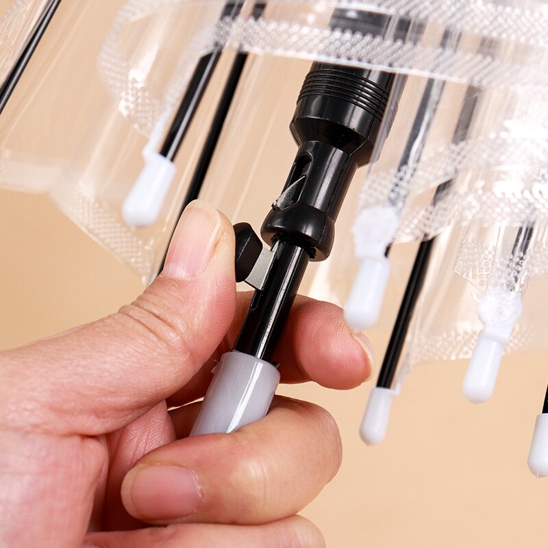 Clear Transparent Rain Umbrella PVC Rain Dome Wedding Party Umbrellas Adult Long Handle Straight Stick Small Umbrella for Kids