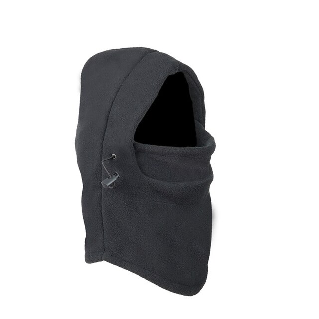 Nuovo berretto sportivo invernale copricapo da corsa all'aperto cappello in pile caldo sciarpa cappello da bici da sci da corsa caldo per uomo e donna: Black - 1Pcs