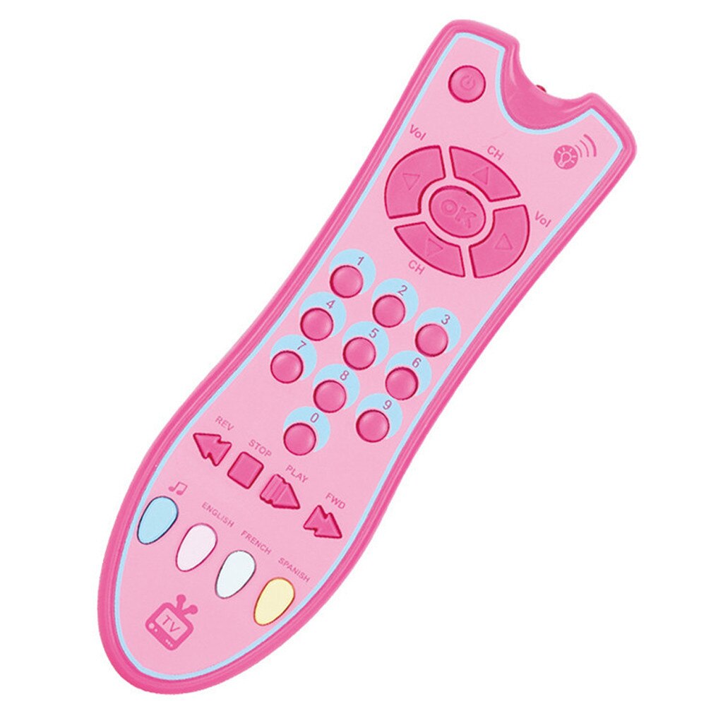 Télécommande de télévision musicale pour enfants, jouet avec lumière et son, éducation précoce, télécommande de télévision grise, jouets pour enfants # L35
