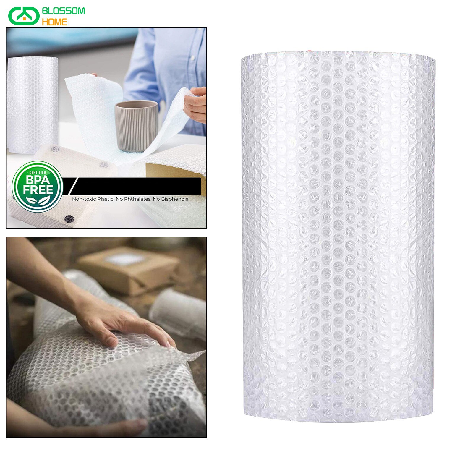 10M Roll Packaging Bubble Film Roll Thickened Anti Pressure Pad Express Mail Box Filler Fragile Packaging Bubble Film