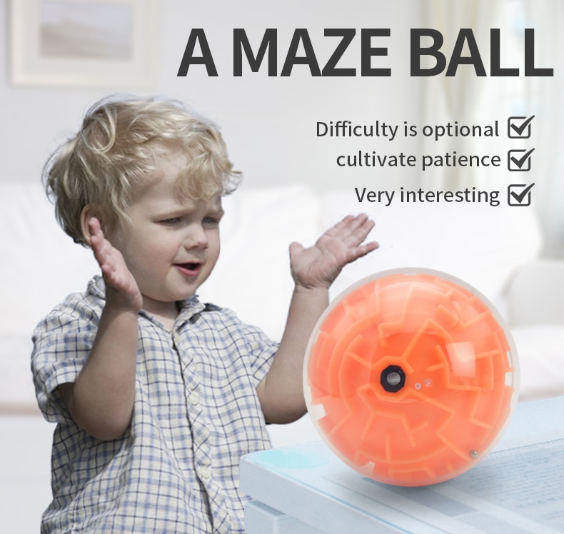 Magie Ball 3D Intelligenz Labyrinth Ball Dekompression Balance Spaziergang Die Perle Kinder Puzzle Labyrinth Kinder Pädagogisches Spielzeug