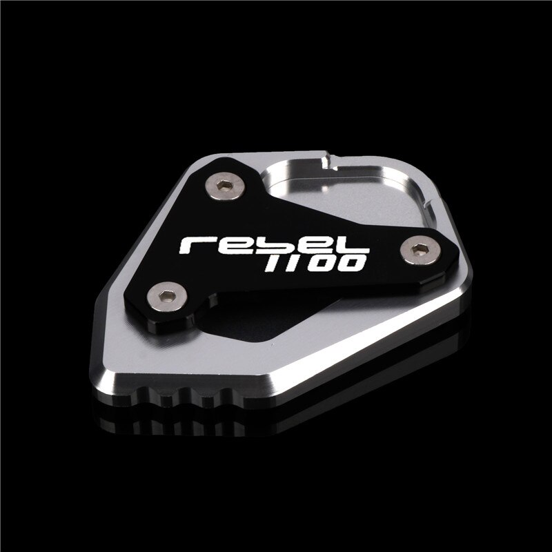 Voor REBEL CMX 1100 CM1100 CMX1100 -2025 Motorcycle CNC Aluminium Zijstandaard Pad Plaat Kickstand Vergroter Ondersteuning uitbreiding: Donkergrijs