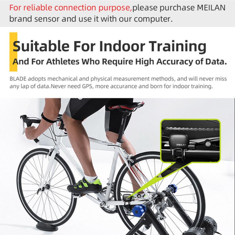Meilan M4 Draadloze Fiets Snelheidsmeter Hartslagmeter Cadans Snelheidssensor 2.5 Inch Ant + App Waterdicht Fiets Computer