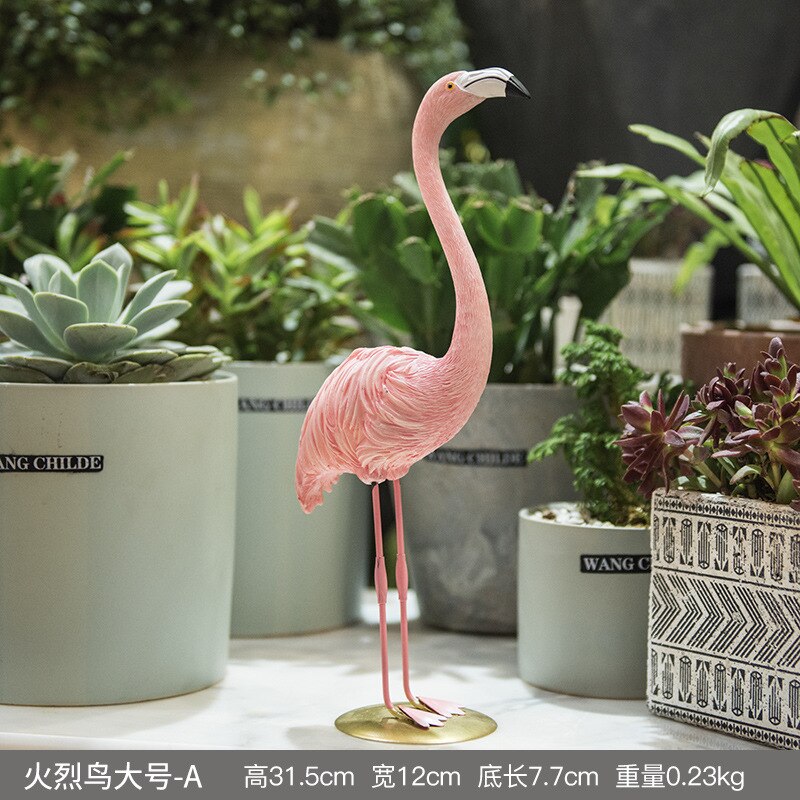 6 stk/sæt pink flamingo bordpynt tropisk fest pige fødselsdag bryllup dekoration flamingo hawaii hawaiian fest indretning: La
