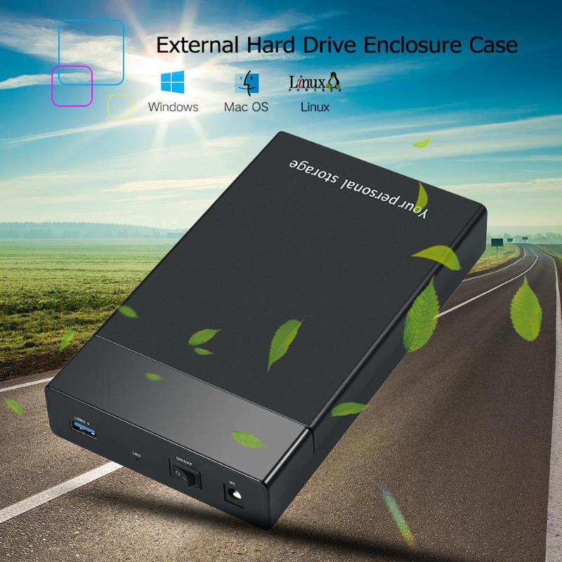 Carcasa de HDD de alta velocidad, caja de disco duro externo USB 3,0 a SATA III, 6gbps, 2,5, 3,5 &quot;, USB3.0, HD, SSD