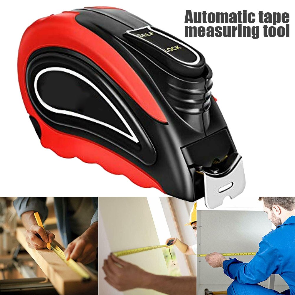 Tape Measure Self Lock Inch Metric Measuring Retractable for Construction Craft Woodworking L9 #2