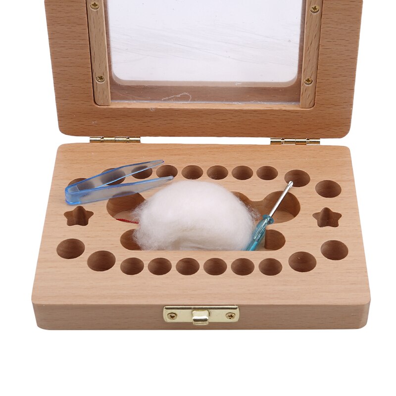Marco de fotos para el cabello Fetal, caja de madera para guardar recuerdos para bebés, organizador de dientes y leche, Lanugo Umbilical