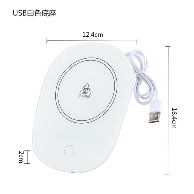 ZK30 Coffee Mug Cup Warmer for Home Office Milk Tea Water Heating Pad Plate Milk Coffee Cup Warmer Auto-off: Dark Khaki