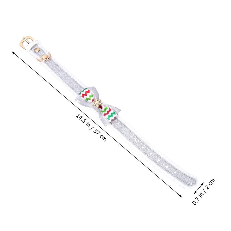 1 st julhalsband för sällskapsdjur rosett halsband snöflinga halskedja för husdjur katt kattunge hund