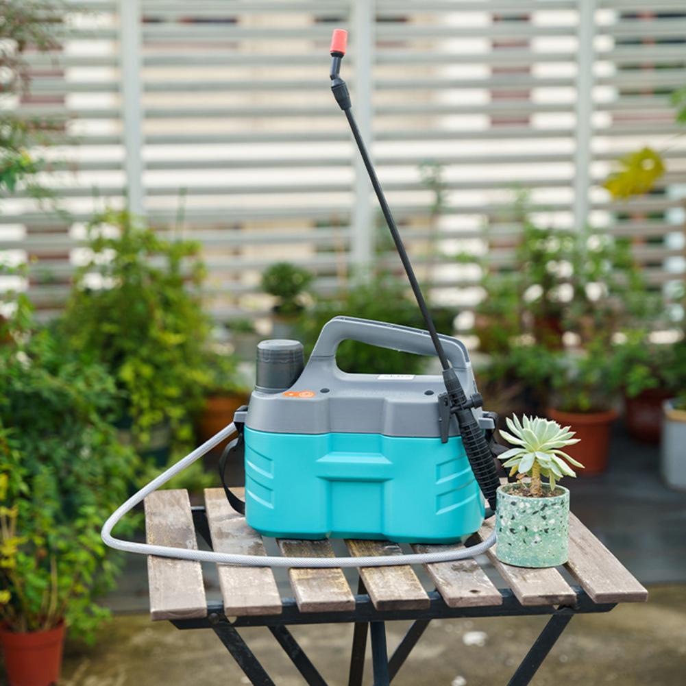Pulverizador de plantas de 5L, rociador eléctrico ajustable de flujo práctico, rociador eléctrico de Metal recargable de un botón de trabajo para jardín