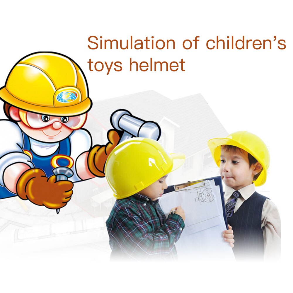 Kids Children Simulation Helmet Pretend Role Playing Construction
