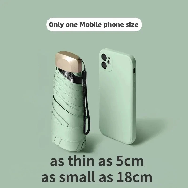 Xiaomi Mini Capsule Umbrella Small Pocket Rain Umbrella Vinyl Folding UV Ultraviolet Protection Ultra Light Dual Use Umbrella