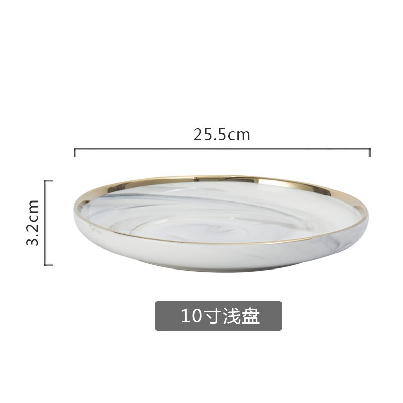 Prato de cerâmica de phnoma penh para salada, pratos para salada estilo ocidental, louças de sopa para casa, 1 peça: 10 inch shallow disc