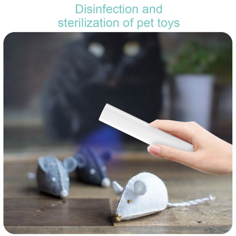 Grzebień dla psa kot antywirusowy anty-roztocza ręczna lampa dezynfekcyjna UV kij masaż Mit zwierzęta narzędzia fryzjerskie