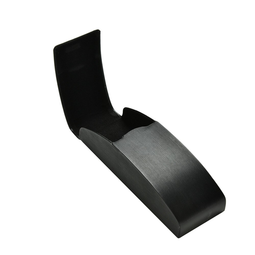 Zwart Lederen Brillenkoker Voor Mannen Waterdichte Hard Frame Lenzenvloeistof Case Vrouwen Leesbril Doos Zwart Spektakel Gevallen