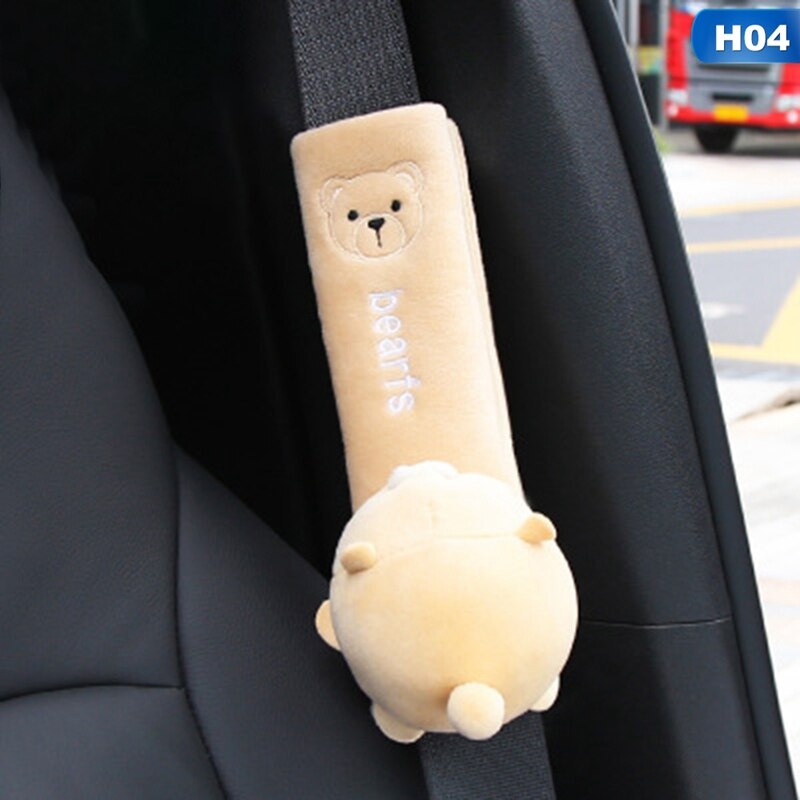 Bilsele puder dækker sikkerhedssele skulderrem auto nakkestøttepude universel beskytter sikkerhedssele: 04