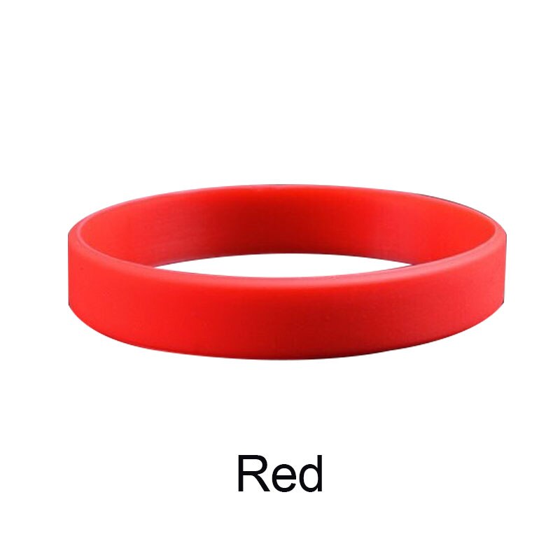 Colores Fitness Power Bands Energy Bangles hombres baloncesto deportes muñequeras silicona goma pulsera de elasticidad muñequera: Rojo