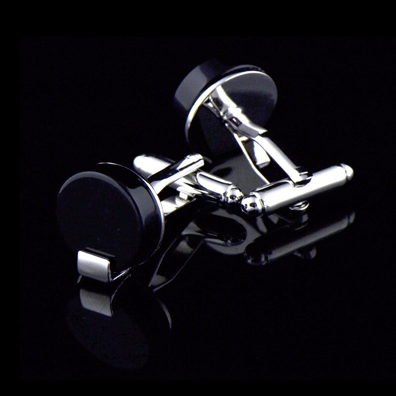 Men Cufflinks Button Cover Mens Wedding Dress Black Onyx Jewelry Elegance Business Cuff Links