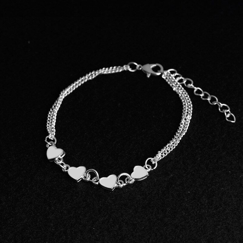 Vintage Lichtgevende Strand Enkelband Foot Chain Shell Hard Sieraden Charmante Glow In The Dark Hart Enkelbandje