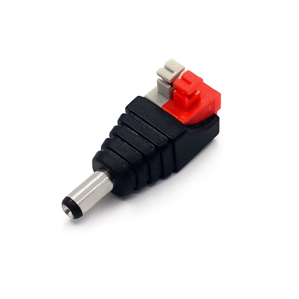 Dc-liitin virtalähde 5.5 x 2.1mm jr52- a jakkipistoke adapteri led-nauha ja elektroniset valot urospuoliset dc-liittimet cctv-kameralle