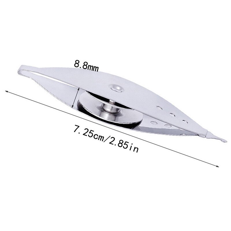 1pc lace handmade DIY craft weaving tool metal shuttle silver steel 7.25x2.2x0.88cm metal long bobbin sewing accessories