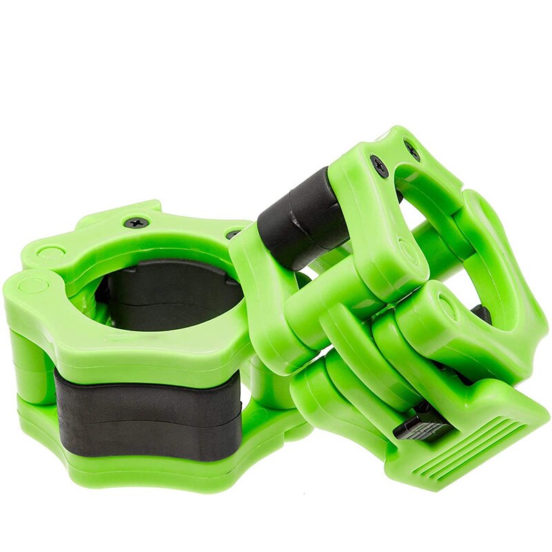 25/50mm Spinlock Collars Barbell Collar Lock Dumbell Clips Barbell Clamps Weight Lifting Bar Gym Dumbbell Fitness Body Building: 2PCS Green / 50mm