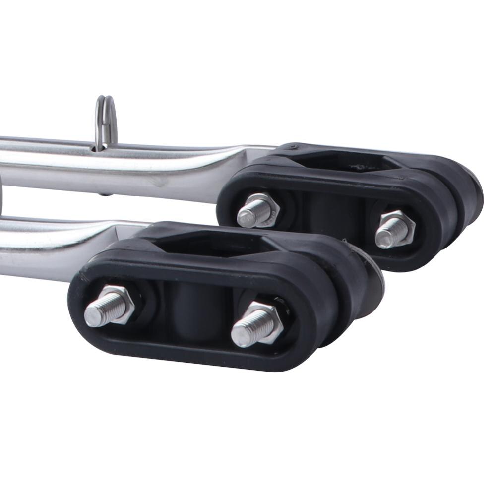 2 Pieces Stainless Steel Rail Mount Boat Pulpit Staff (7/8" - 1 1/4"), 15.5"Boat Yacht Marine Flag Pole