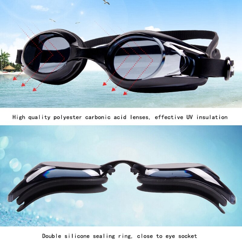 500 ° Bijziendheid Goggles Waterdicht Anti-Fog Hd Zwembril