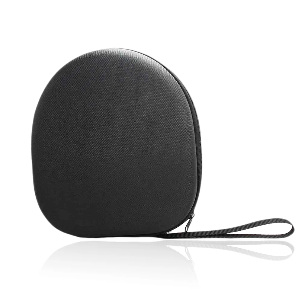 Estuche de transporte para auriculares Estuche para auriculares a prueba de golpes Capacidad Contenedor para auriculares de mano Suministros de viaje para empresa Negro
