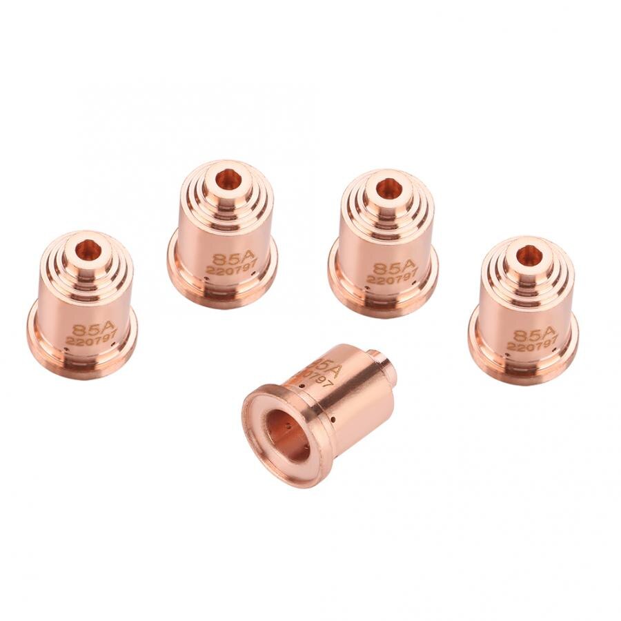 5Pcs 85A Plasma Cutter Nozzle Tips 220797 Fit for MAX85 Plasma Cutting Torch Consumable Plasma Torch Nozzle