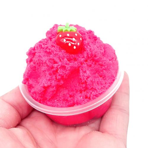 Flauschigen Obst Wassermelone Erdbeere Schleim Stress Relief Kinder Erwachsene Stretchy Spielzeug Anti-Stress-Kind Kind Baby Spielzeug: Strawberry