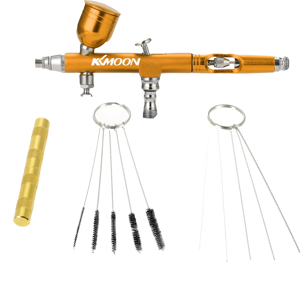 Kkmoon bærbar mini størrelse spray pumpe pen luft kompressor sæt til kunstmaling håndværk kage spray model airbrush kit