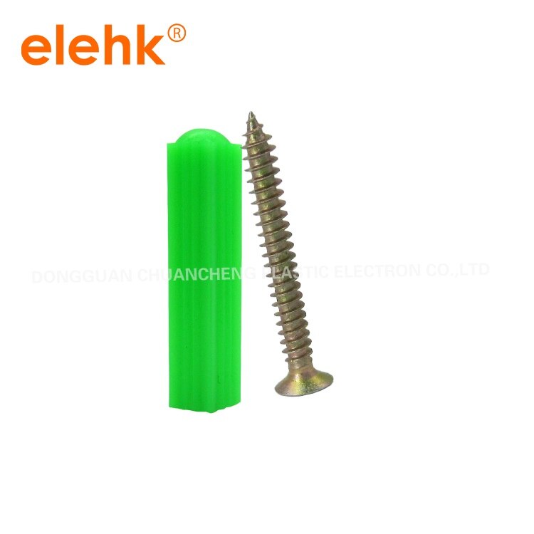 100pcs 6*27mm/8*31mm soild wall plug plastic rawl plug