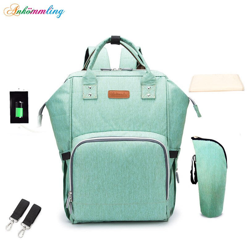 Luiertas Ankommling Wanneer Europa En Amerika Stijl Schouder Mother 'S Bag Verbeterde Multi-Functionele Mama Bag: Matcha Green