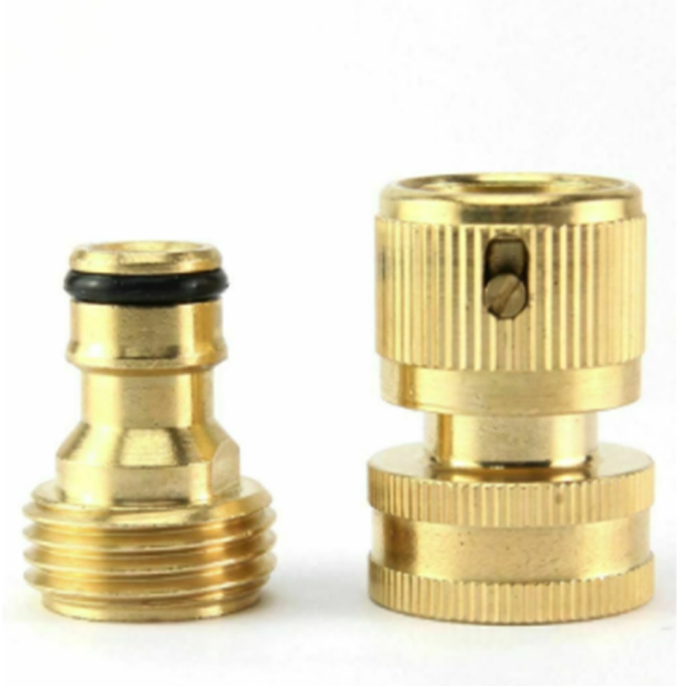 Garden hose quick connect solid brass quick connect garden hose connector water pipe connector garden hose disconnect 3/4 inch