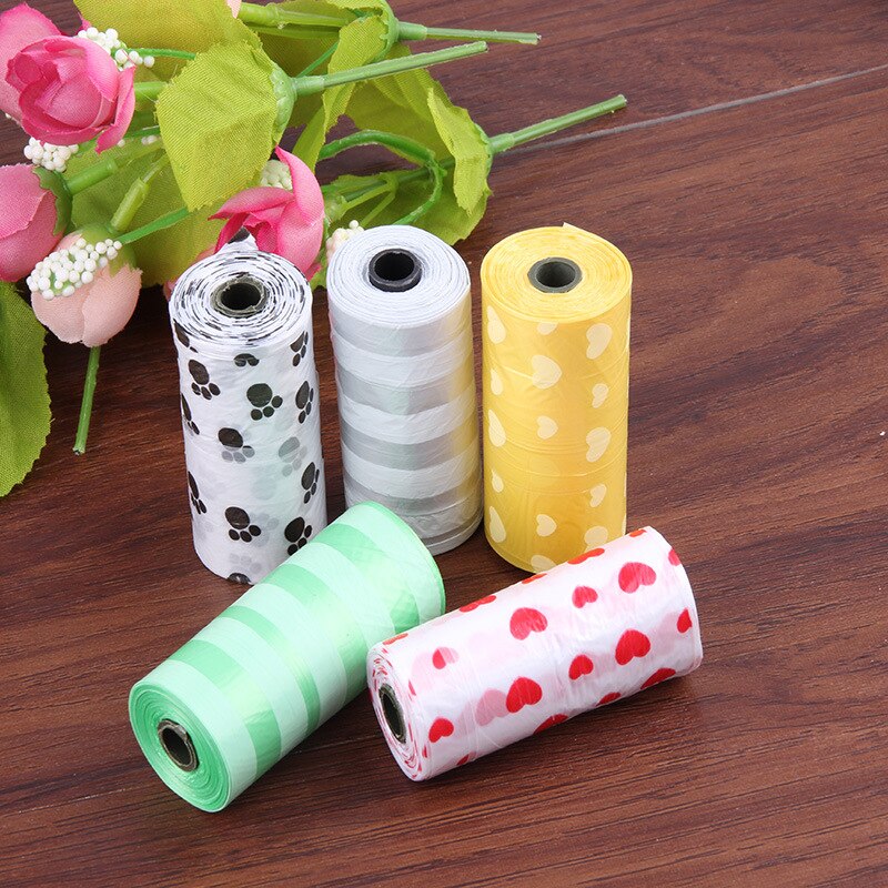 Cute pet dog droppings bag zero waste dog droppings bag paw dog garbage droppings bag dispenser pet products dog